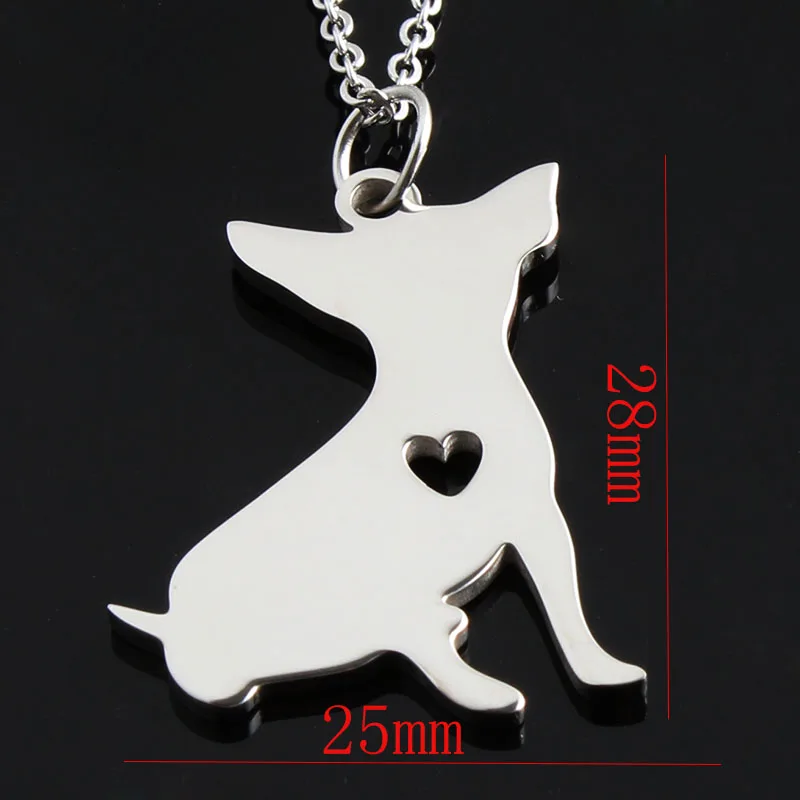 NK-000408-Silver Chihuahua Necklace (3)