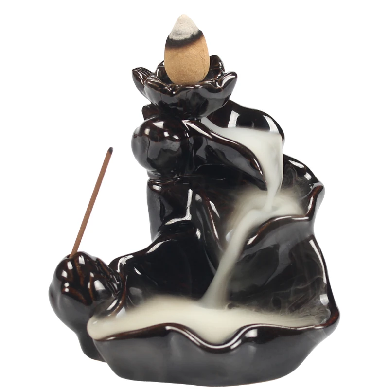 

Smoke Backflow Incense Burner Ceramic Incense Sticks Holder