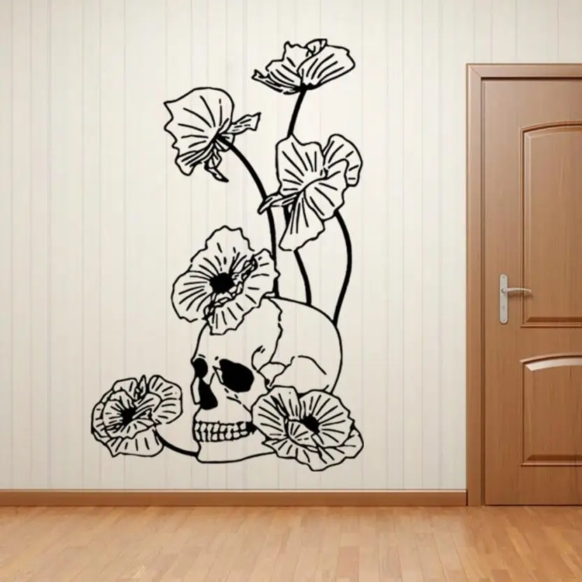 Декор для дома со скелетом фон оформлен Гостиная Спальня стены Стикеры s Deco mirror AU14