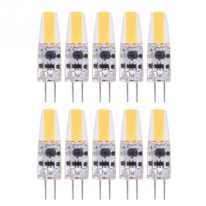10 шт. светодиодный светильник без затемнения AC/DC12 24V G4 COB лампы силиконовые