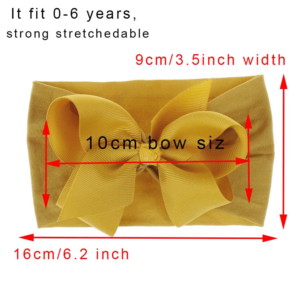 nylon bow headband size 