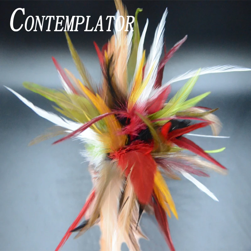 

30pcs/pack rooster saddle fly tying hackle feathers for bug legs wings 8optional colors cock schlappen feathers artificial fly