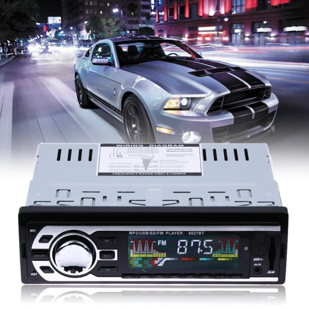 TDA7388 Car MP3 player vehicle Stereo Audio FM Receiver In-dash Single Din Aux Input Receiver USB MMC WMA Radio Player