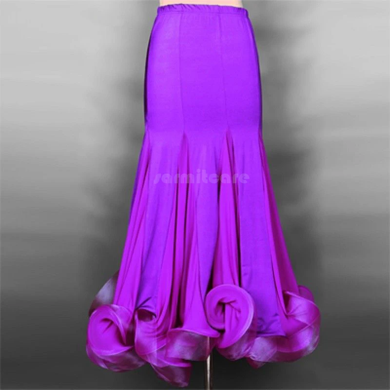 Chic and Elegant Ballroom Skirts Modern Dance Wear Stage Costume Clothes for Women Waltz Wear Costume Clothing D0530 Customize