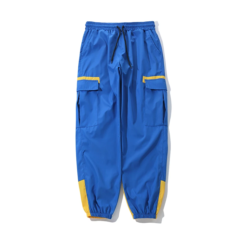 Waliicorners Men Big pocket Casual Cargo Pants Harajuku Hip Hop Streetwear Elastic ankle Skateboard Harem Sweatpants Joggers 14 10