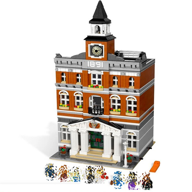 

15003 2859Pcs city series The town hall Model Building Building Blocks education toys for Kids gifts Compatible With Lego 10224