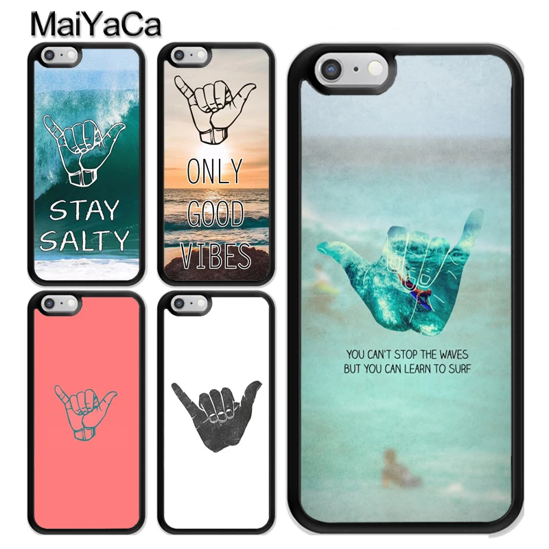 

MaiYaCa Waves Ocean Shaka Surf TPU Case For iPhone 6 6S 7 8 Plus X XR XS MAX 5 5S Rubber Phone Back Cover Shell