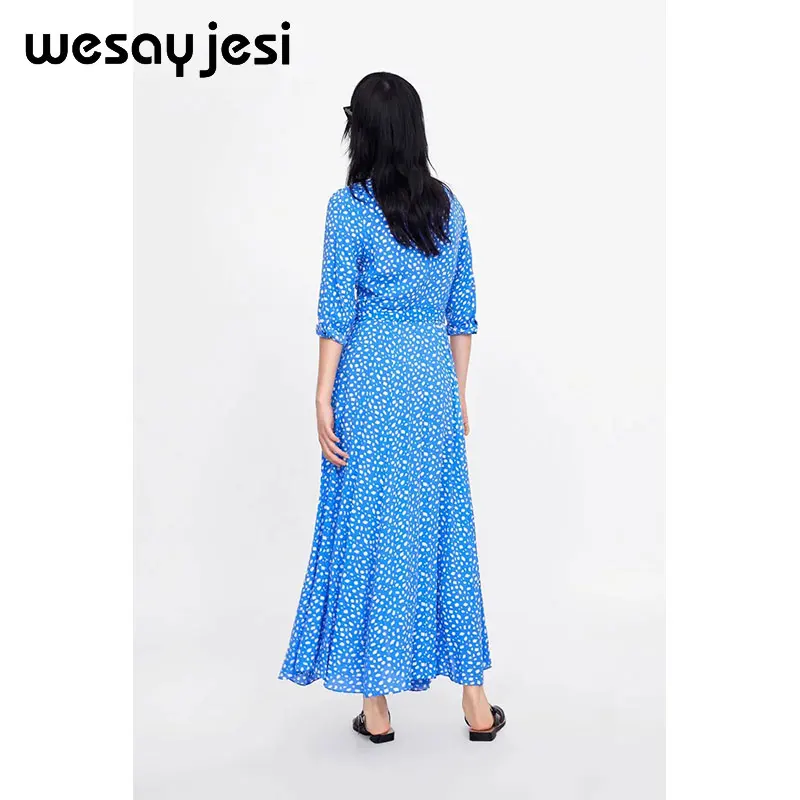 2019 الصيف الربيع اللباس النساء vestidos انكلترا نمط أكمام الصلبة منتصف العجل ألف خط اللباس vestidos دي فييستا حزب اللباس