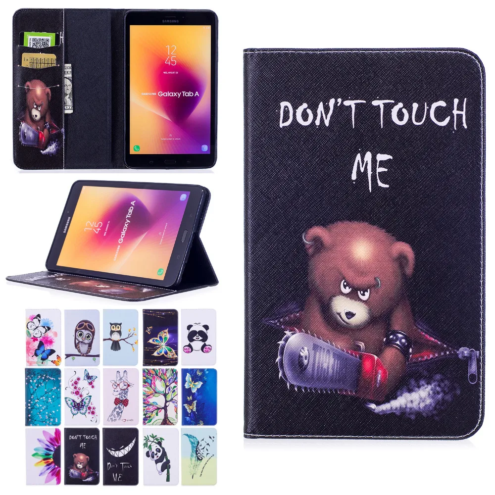 Чехол книжка для Samsung Galaxy Tab A 8 0 2017 дюйма T380 T385 искусственная кожа|for samsung galaxy tab|tablet