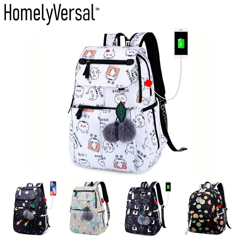 

USB Casual laptop Backpack Student bag custom women's shoulder bagnotebook bag for MacBook dustproof travel