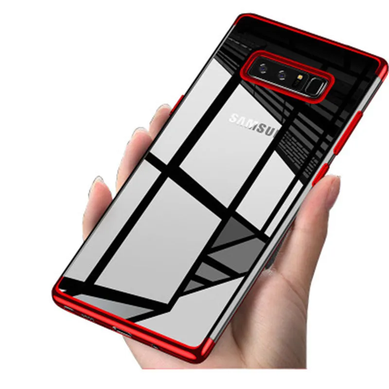 

For Samsung Galaxy S9 S8 Plus S6 S7 Edge Clear Silicone Cover For Samsung Note 8 9 Ultra Thin Soft TPU Transparent Clear Case