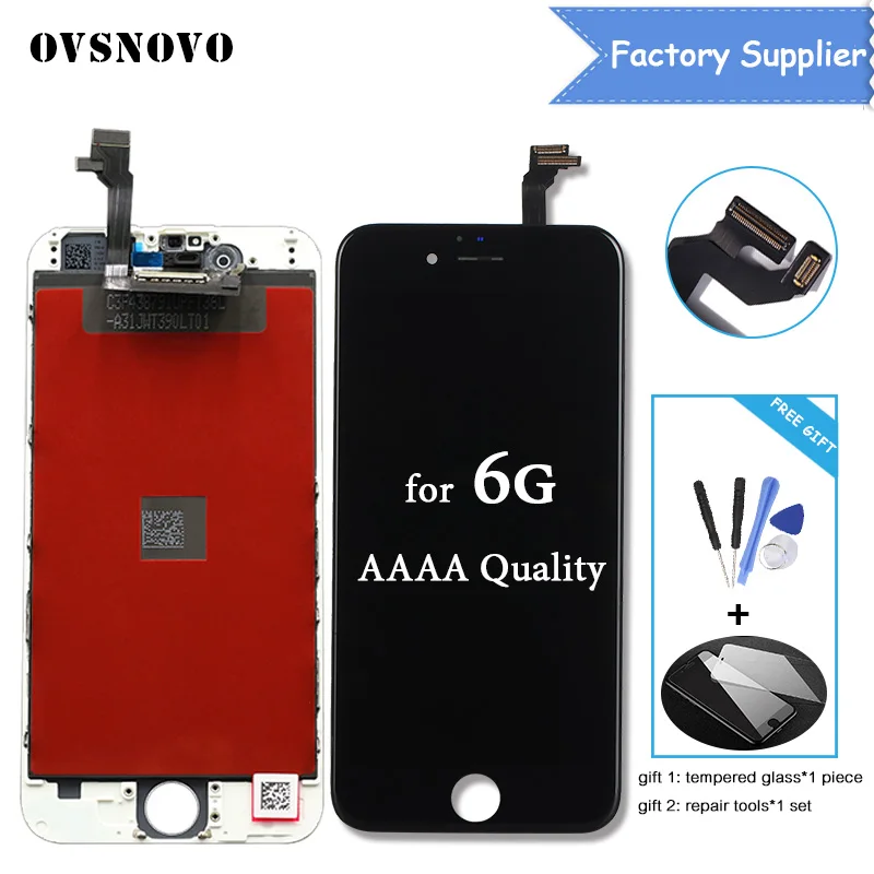 

AAA+++ Quality LCD Screen For iPhone 6 6G Display Assembly Replacement Touch Screen with Original Digitizer Parts Black/White