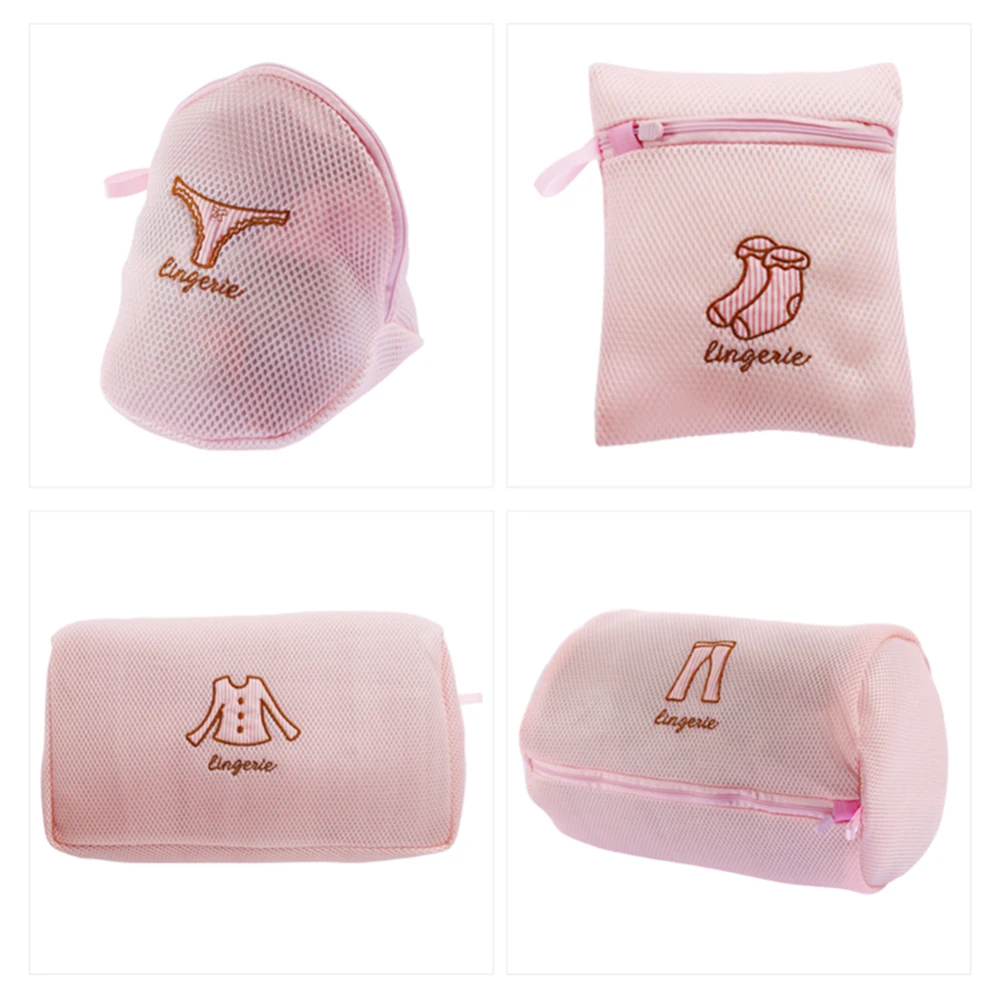 

5pcs Washing Laundry Bag Clothing Care Foldable Protection Net Filter Underwear Bra Socks Underwear Washing Machine Clothes