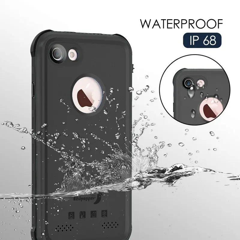

Redpepper Dot Series Luxury Full Sealed Waterproof Dirtproof Touch ID Diving Underwater Case For iphone 8 7 7 Plus 6 6s 5s Cover