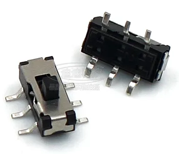 

20Pcs MSS22D18 MINI SMD Slide Switch 2P2T 6Pin Handle high 2mm
