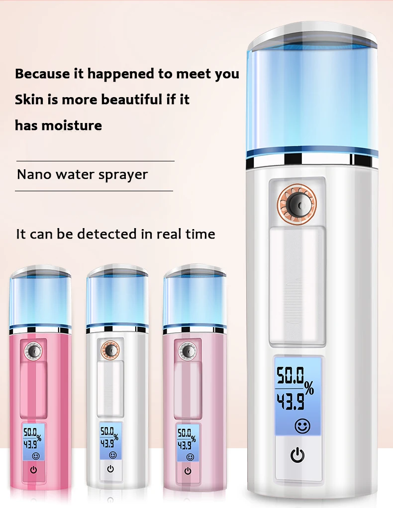 Прекрасный подарок usb зарядка портативный тест кожи нано протабе лица увлажняющий туман спрей удобный распылитель мистер красота инструмент