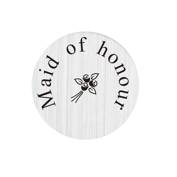 Laser print 22mm Stainless Steel maid of honor glass locket plate | Украшения и аксессуары
