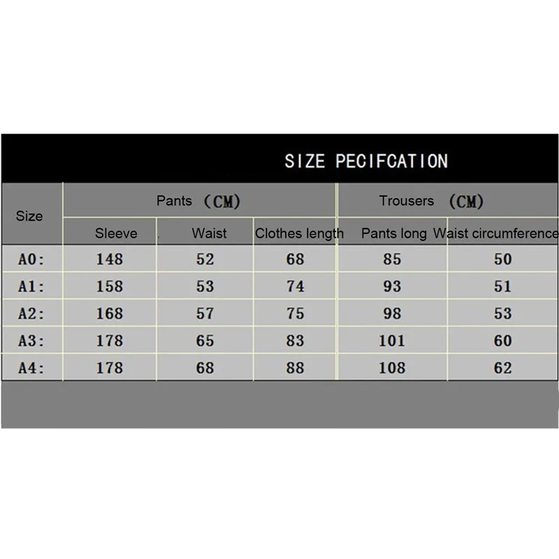 Koral Bjj Gi Size Chart