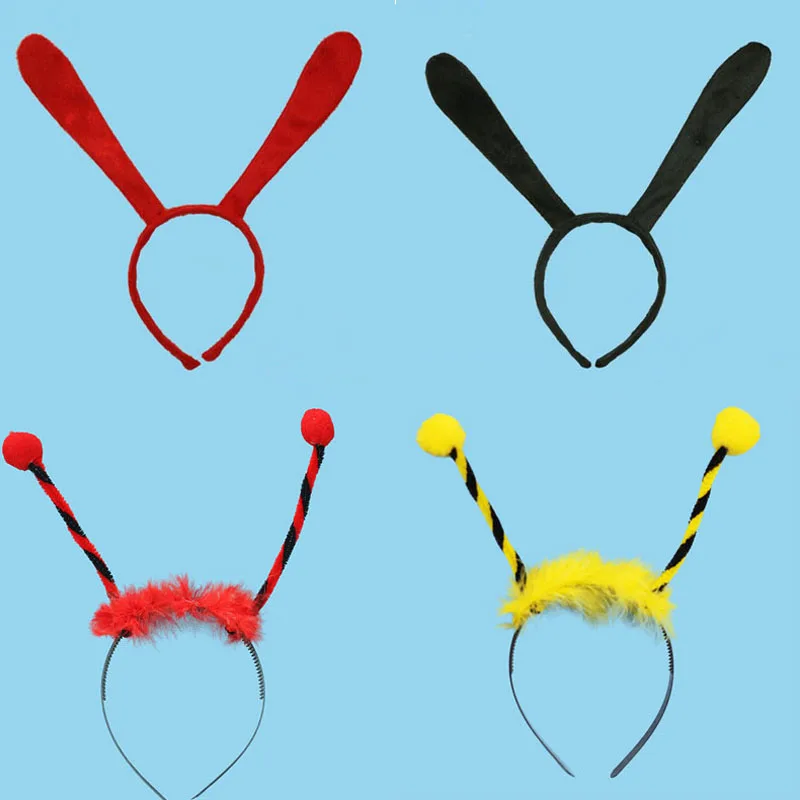

Children Bee Ant Fly Ladybug Headband Antenna Bug Headbands Animal Cosplay Birthday Party Favors Halloween Christmas