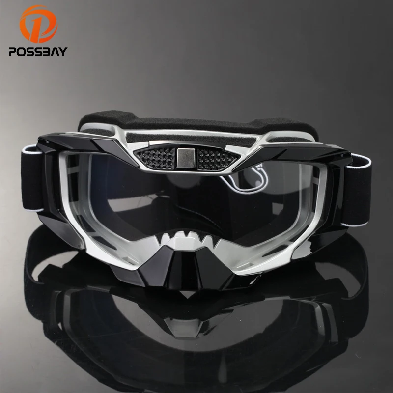 Prix Lunettes de Ski de moto POSSBAY lunettes de moto hors route lunettes de cyclisme Oculos Sport de plein air moto cross Gafas