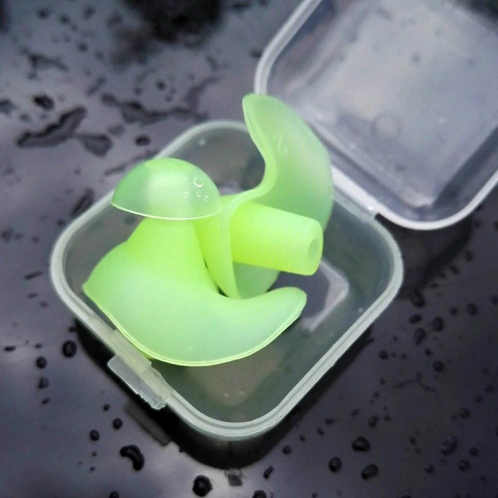1 Pair Soft Silicone Earplugs Flexible Ear Plugs Swimming Bathing Waterproof Dust-Proof Earplugs Water Sports Diving Accessories