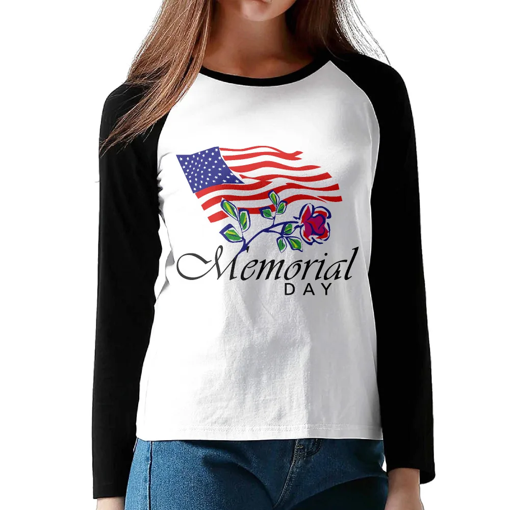 Women We Remember Our Heroes Memorial Day New Long Sleeve O Neck