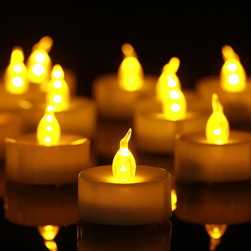 Velas a Pilhas Decoração de Casa Luz de Páscoa Flameless Luz Tealights Falso Vela Iluminação 24 Pçs Led Chá 8 Iluminação Novelty