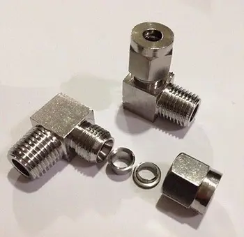 

1/4" BSPT Male Thread Elbow 304 Stainless Steel Fit 6mm OD Tube Coupler Adapter Connector Compression fitting For Tubing