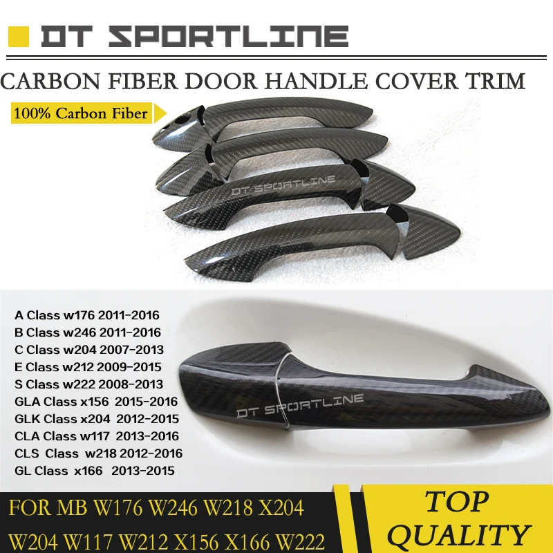 

For Mecedes A B C E S GLA GLK CLA CLS GL GLS Class W176 W246 W218 R176 W204 W117 W212 X156 x166 Carbon Fiber Door Handle Cover