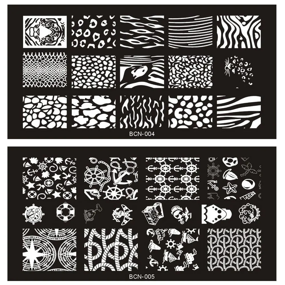 

Manicure Template 6*12cm nail stamping plates Image Disc Transfer Print BCN Template DIY nail tools