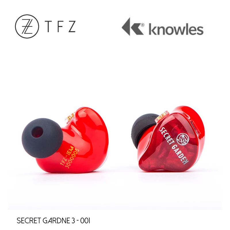 TFZ SECRET GARDEN 3 3*Knowles Dynamic+ Balanced Armature Hybrid driver In-ear earphone Adjusting impedance - Цвет: red