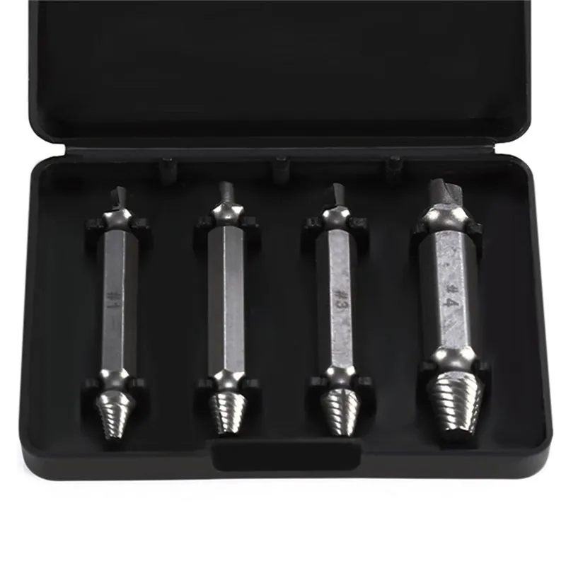 4pcsset Screw Extractor 2 Side Alloy Steel Remover Bolt Stud Drilling Bit (2)