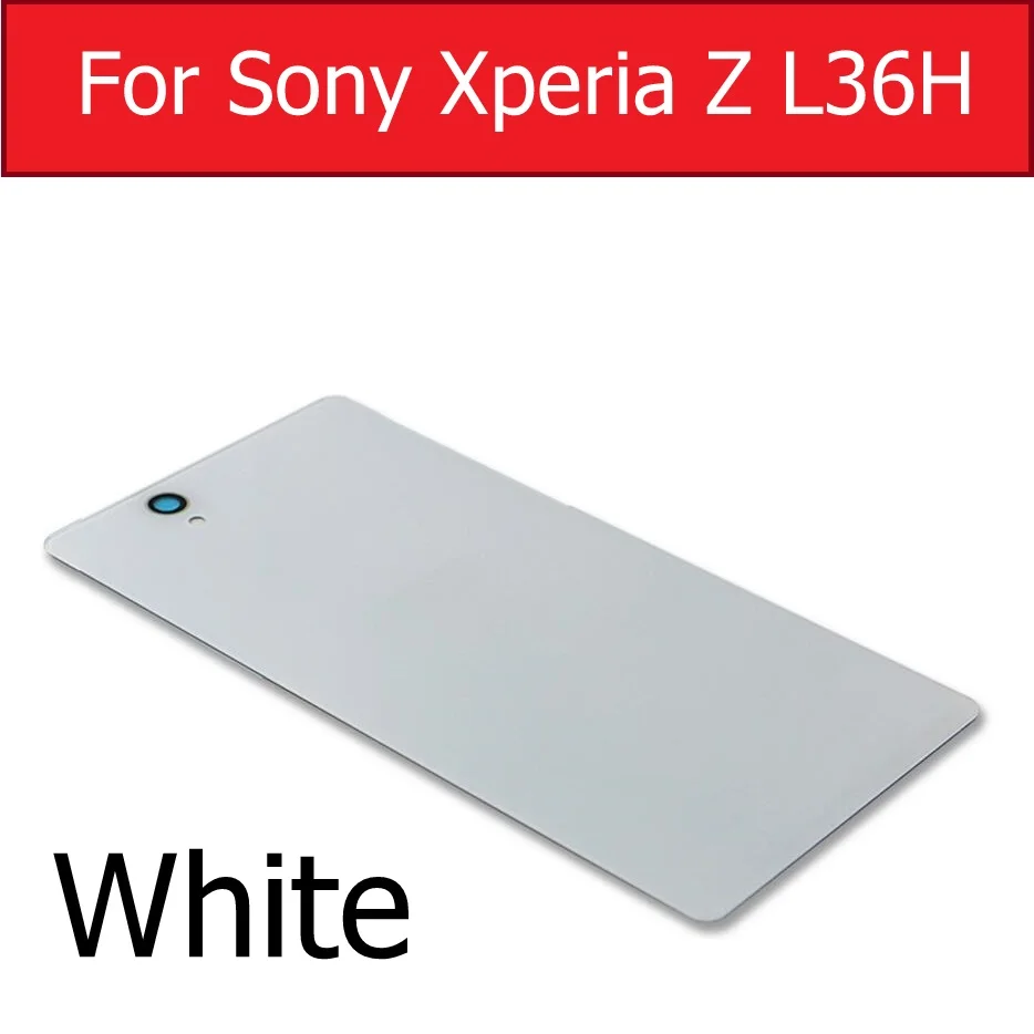 Фиолетовый и черный белый цвет задняя крышка из стекла для Sony Xperia Z L36H L36i C6602 C6603 So