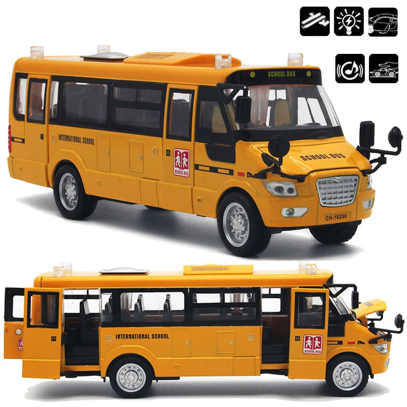 metal school bus toy