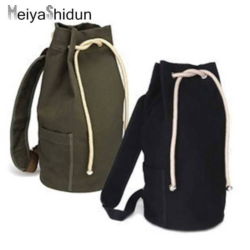 

canvas backpack Big capacity men drawstring back pack Bucket Bags male travel backpacks Women shoulder Bag Bolsa Feminina Bolsos