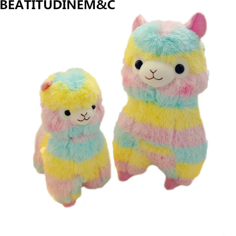 

Rainbow Style Alpaca Plush Toys, Alpaca Stuffed Animal Sheep Toy Doll Gift, Children Toys, Baby Toys, Gifts, Home Decor