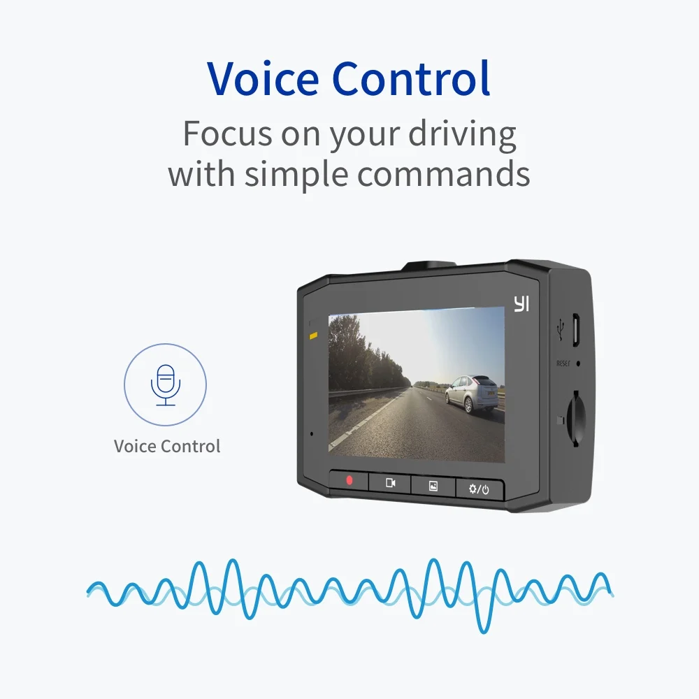 YI Ultra Camera With 16G Card Dash 2.7K Resolution A17 A7 Dual Core Chip Voice Control light sensor