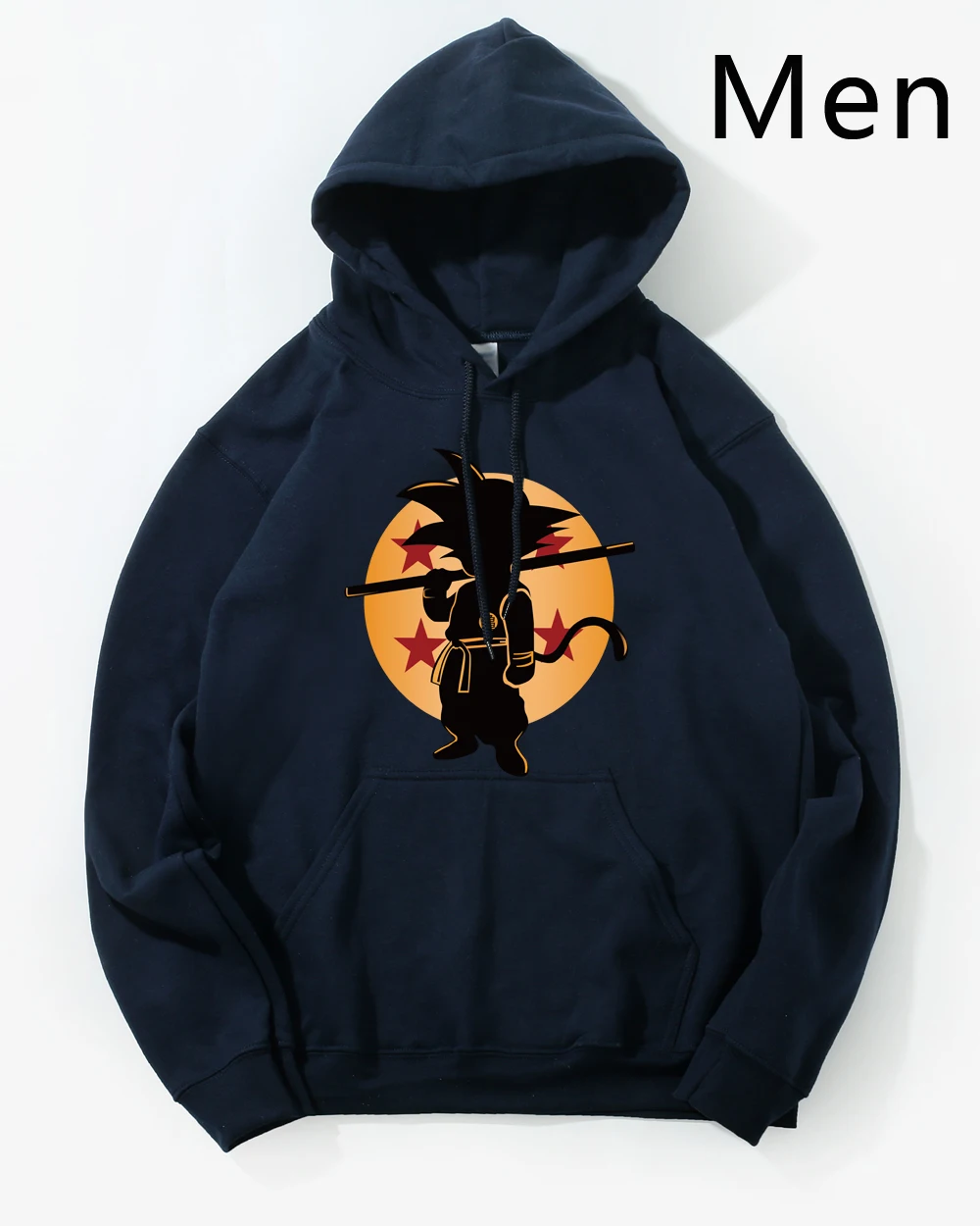 Dragon Ball Z Pocket Hoodie, мужские толстовки с капюшоном в японском стиле, мужская толстовка с капюшоном в стиле Драконий жемчуг,, Зимний пуловер, верхняя одежда с длинным рукавом - Цвет: Dark Blue