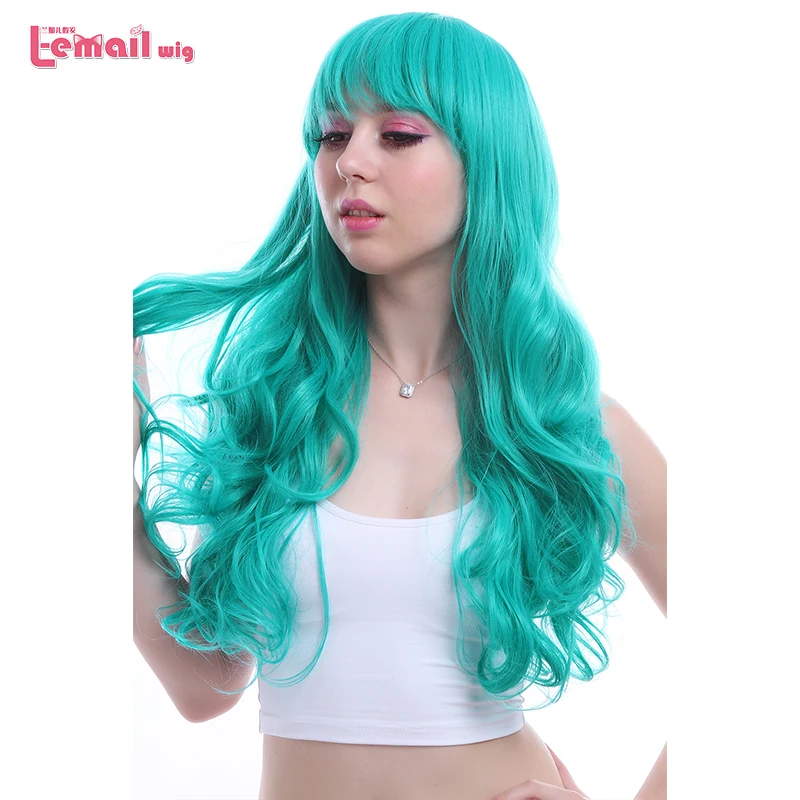 

L-email wig Brand New 65cm/25.59inches Women Cosplay Wigs Long Wavy Heat Resistant Synthetic Hair Perucas Cosplay Wig