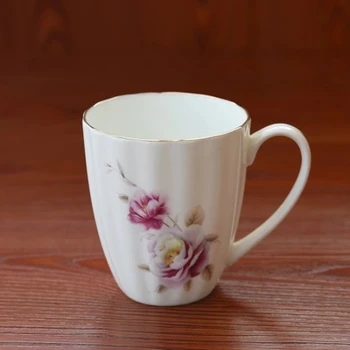 

Hot 2018 Mug of coffee cup Black Tea milk cup ceramic cups festive pink patterned Free shipping