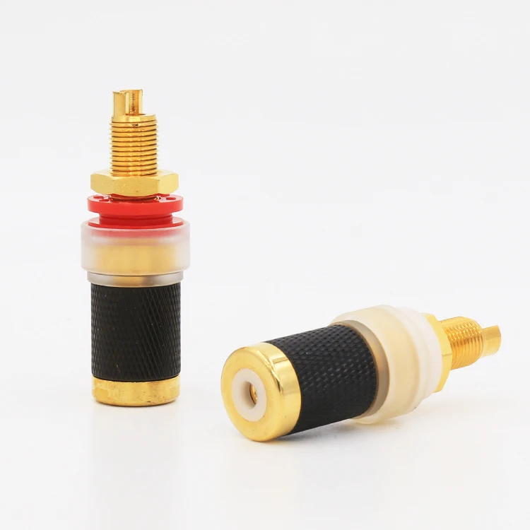 

AB-302(R) Gold Plated tellurium Copper Speaker Binding post Speaker Plug