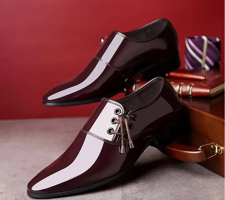 Роскошные брендовые кожаные лаконичные дышащие мужские официальные свадебные базовые туфли мужские деловые туфли с острым носком черные