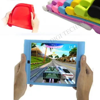 

Children Kids Gel Soft Rubber Silicone Shock Proof Case Stand Cover Protector for iPad Mini 1/2/3/4 Retina with Free Shipping)