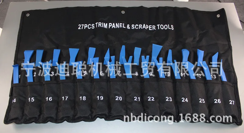 

27 Pcs Plastic Car Auto Door Trim Panel Dashboard Removal Scraper Garage Tool Set Blue