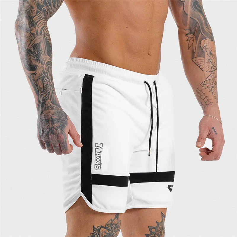 Новая мода Шорты мужчин 2019 Повседневный Белый пляжные шорты спортивные брюки Здоровье Фитнес Мужская одежда