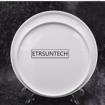 

20pcs Round Storage Tray White A5 Melamine Cooked Meat Dish Hotel Restaurant Buffet Refrigerator Serving Plate