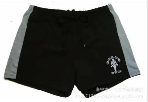 Мужские хлопковые свободные спортивные шорты для бега, баскетбола - Цвет: black with grey