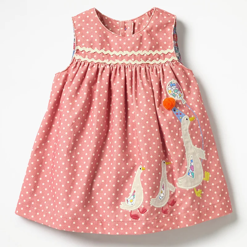 Вельветовое платье с рисунком овечки для маленьких maven18M-6Years; осень г.; нарядное элегантное платье для маленьких девочек; осенняя одежда
