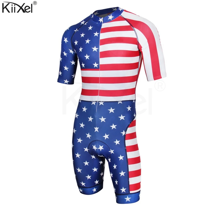 

Brand USA Triathlon Sports Clothing Cycling Skinsuit Men's Cycling Clothing Set Ropa De Ciclismo Maillot Pro Race Skinsuit #003