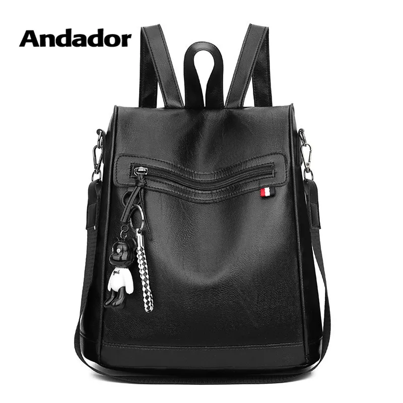 

New fashion casual pu women anti-theft backpack 2019 hight quality black backpacks female larger capacity travel shoulder bag
